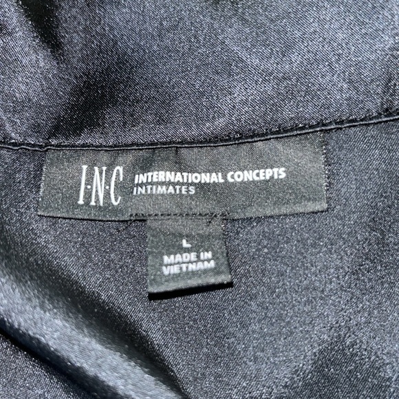 INC International Concepts Black White Trim Pajama Short Set Size L - Picture 5 of 10